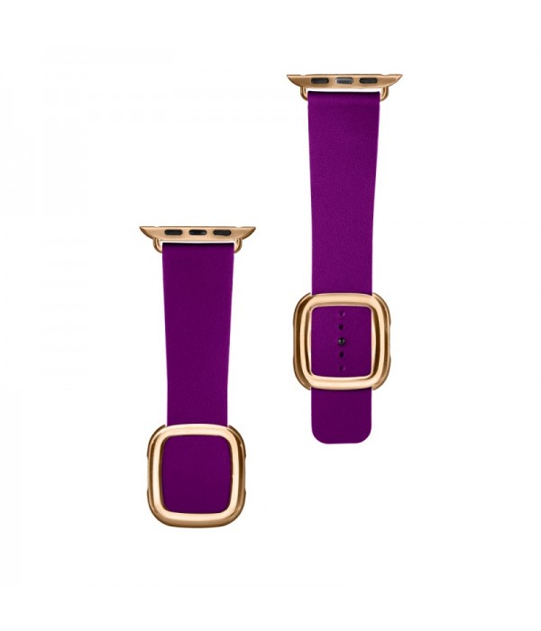 Remienok Apple Watch 38/40/41mm koža Magnetic Closure Purple