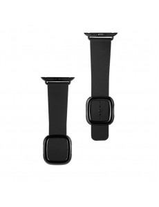 Remienok Apple Watch 42/44/45mm koža Magnetic Closure Black