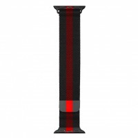 Remienok Apple Watch 42/44/45mm Stainless Steel Magnet Black/Red
